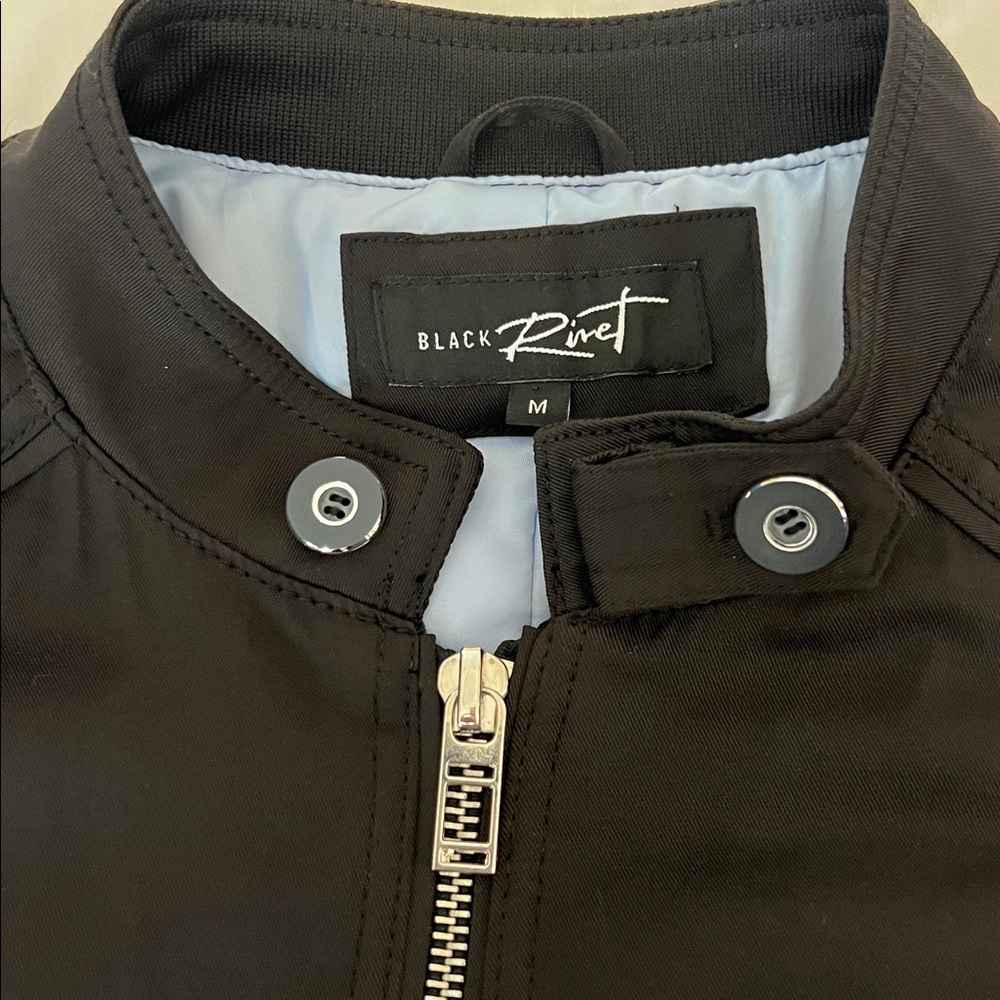 Black Rivet Zip-Up Jacket M - Picture 4 of 15